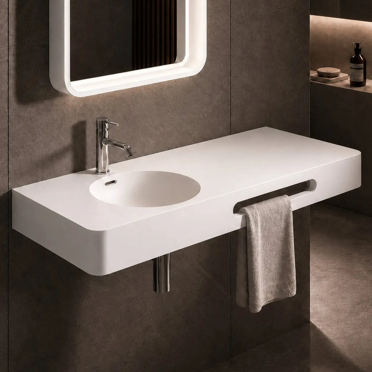 Cirque WM Basin 120L w/ Towel Bar