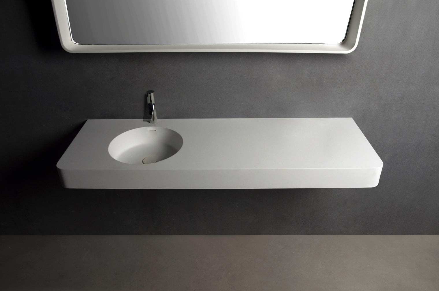 Cirque WM 120L-WALL MOUNT WASHBASINS-訂造一體無縫洗手盆,Tailor made Washbasins,waterbasin hk, 浴室物料,浴室裝修,訂造洗手盆,浴室翻新,Bathroomware ,Bespoke bathroom,浴室配件,訂造浴室潔具,訂造浴室傢俬,香港 浴室設計 公司,best custom bathroom furniture HK, Infinite Bath
