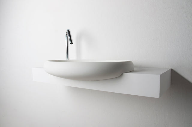 Ardea Semi-Recess Basin (Oval)-WALL MOUNT WASHBASINS-INFINITE-訂造洗手盆,浴室翻新, small size bathtubs, custom-made bathtub HK,freestanding bathtub Hong Kong, 獨立式 浴缸 香港, premium bathtub brands HK, Where to buy bathtubs in Hong Kong, best custom bathroom furniture HK, Infinite Bath, Infinite浴缸, Cloakroom,Vanities, Mirrors,Bathroom Furniture, 浴室裝修,浴室 櫃 訂造