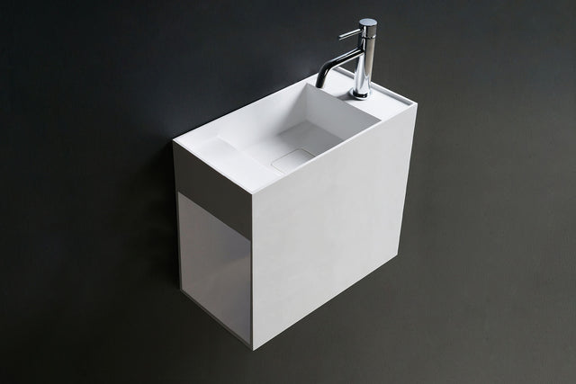 CUBE-X WM 50 w/Side Shelf-WALL MOUNT WASHBASINS-訂造一體無縫洗手盆,Tailor made Washbasins,waterbasin hk, 浴室物料,浴室裝修,訂造洗手盆,浴室翻新,Bathroomware ,Bespoke bathroom,浴室配件,訂造浴室潔具,訂造浴室傢俬,香港 浴室設計 公司,best custom bathroom furniture HK, Infinite Bath