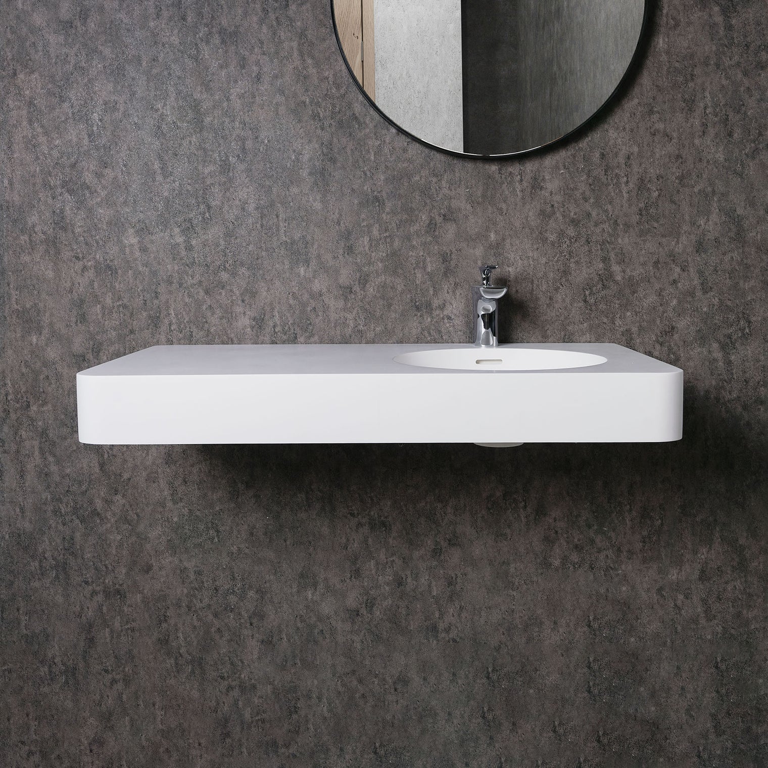 Cirque 90R-WALL MOUNT WASHBASINS-訂造一體無縫洗手盆,Tailor made Washbasins,waterbasin hk, 浴室物料,浴室裝修,訂造洗手盆,浴室翻新,Bathroomware ,Bespoke bathroom,浴室配件,訂造浴室潔具,訂造浴室傢俬,香港 浴室設計 公司,best custom bathroom furniture HK, Infinite Bath