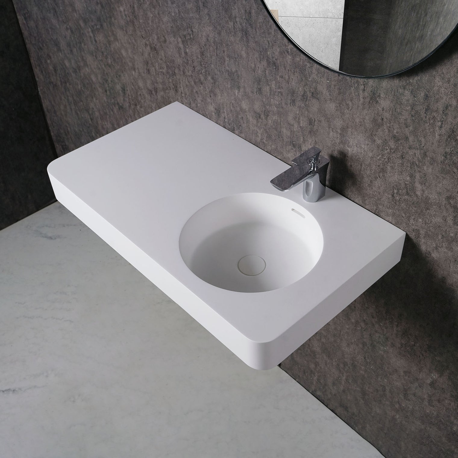 Cirque 90R-WALL MOUNT WASHBASINS-訂造一體無縫洗手盆,Tailor made Washbasins,waterbasin hk, 浴室物料,浴室裝修,訂造洗手盆,浴室翻新,Bathroomware ,Bespoke bathroom,浴室配件,訂造浴室潔具,訂造浴室傢俬,香港 浴室設計 公司,best custom bathroom furniture HK, Infinite Bath