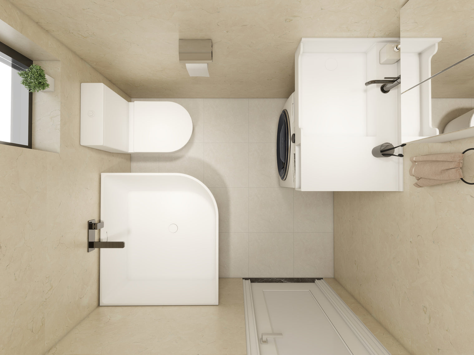 PURE Laundry Sink WM 80L w/Shelf