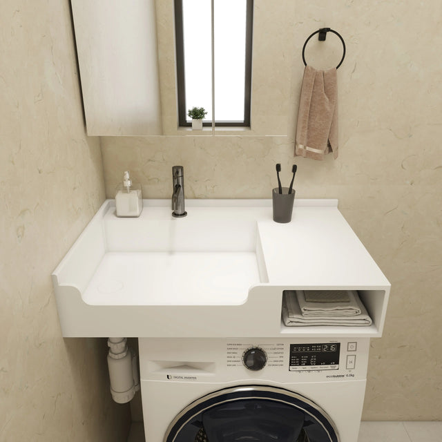 PURE Laundry Sink WM 80L w/Shelf INFINITE