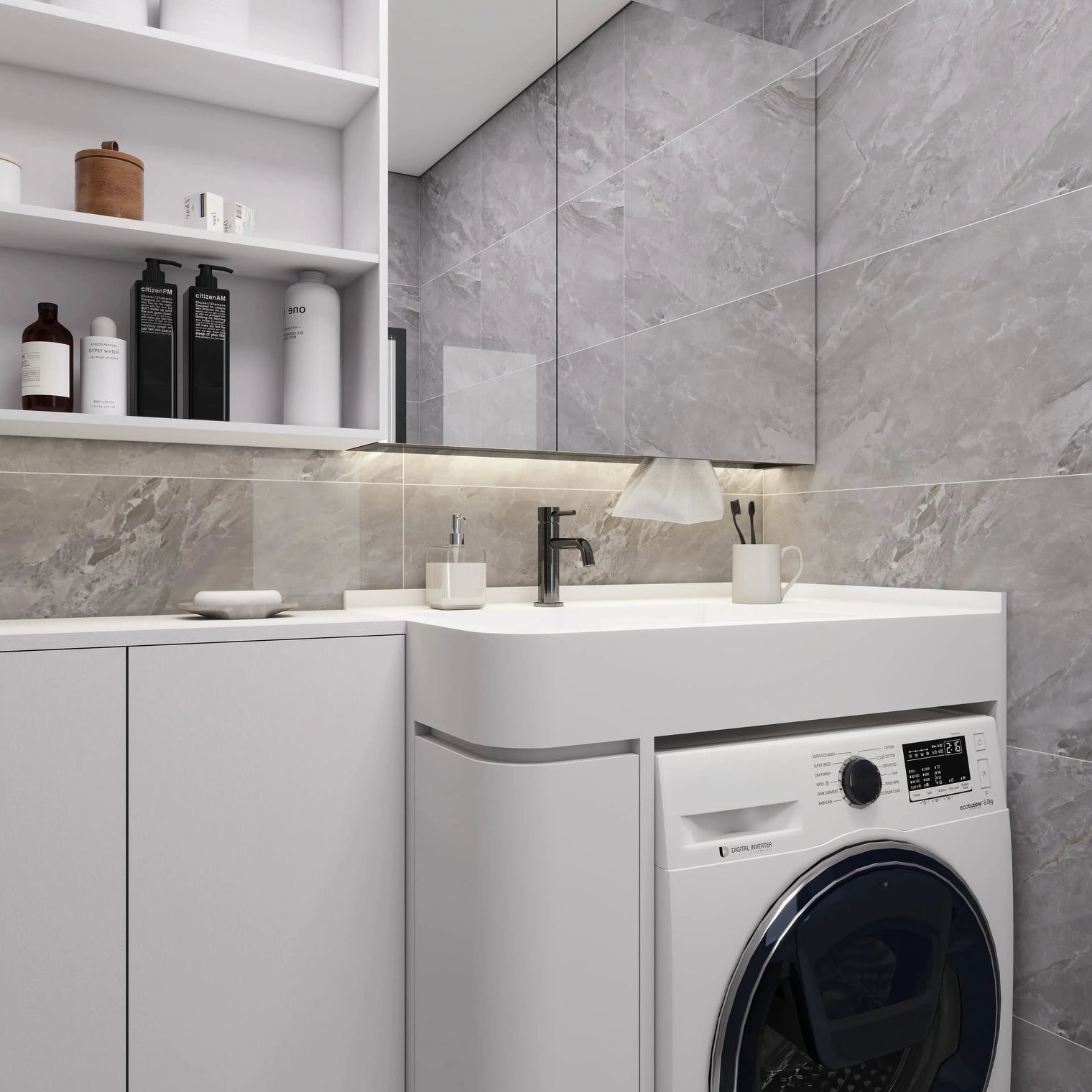 PURE Lanudry Sink 85LH Curve Combo