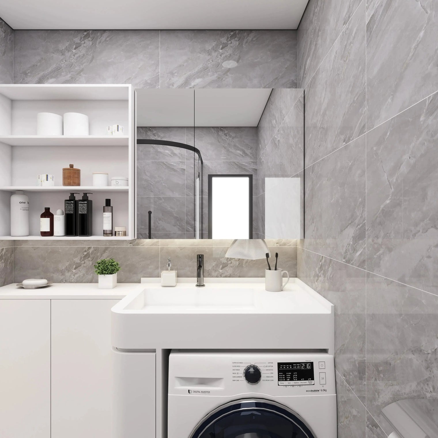 PURE Lanudry Sink 85LH Curve Combo