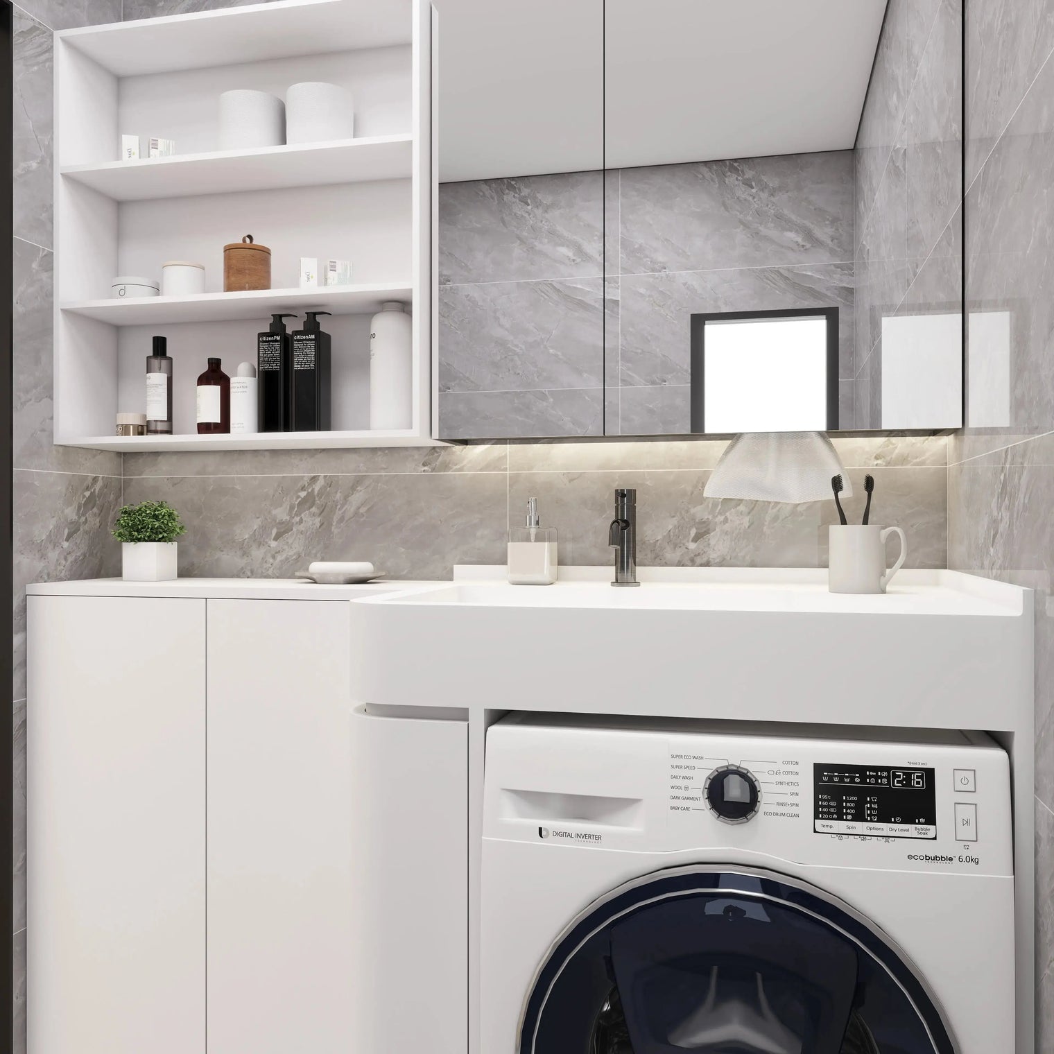 PURE Lanudry Sink 85LH Curve Combo