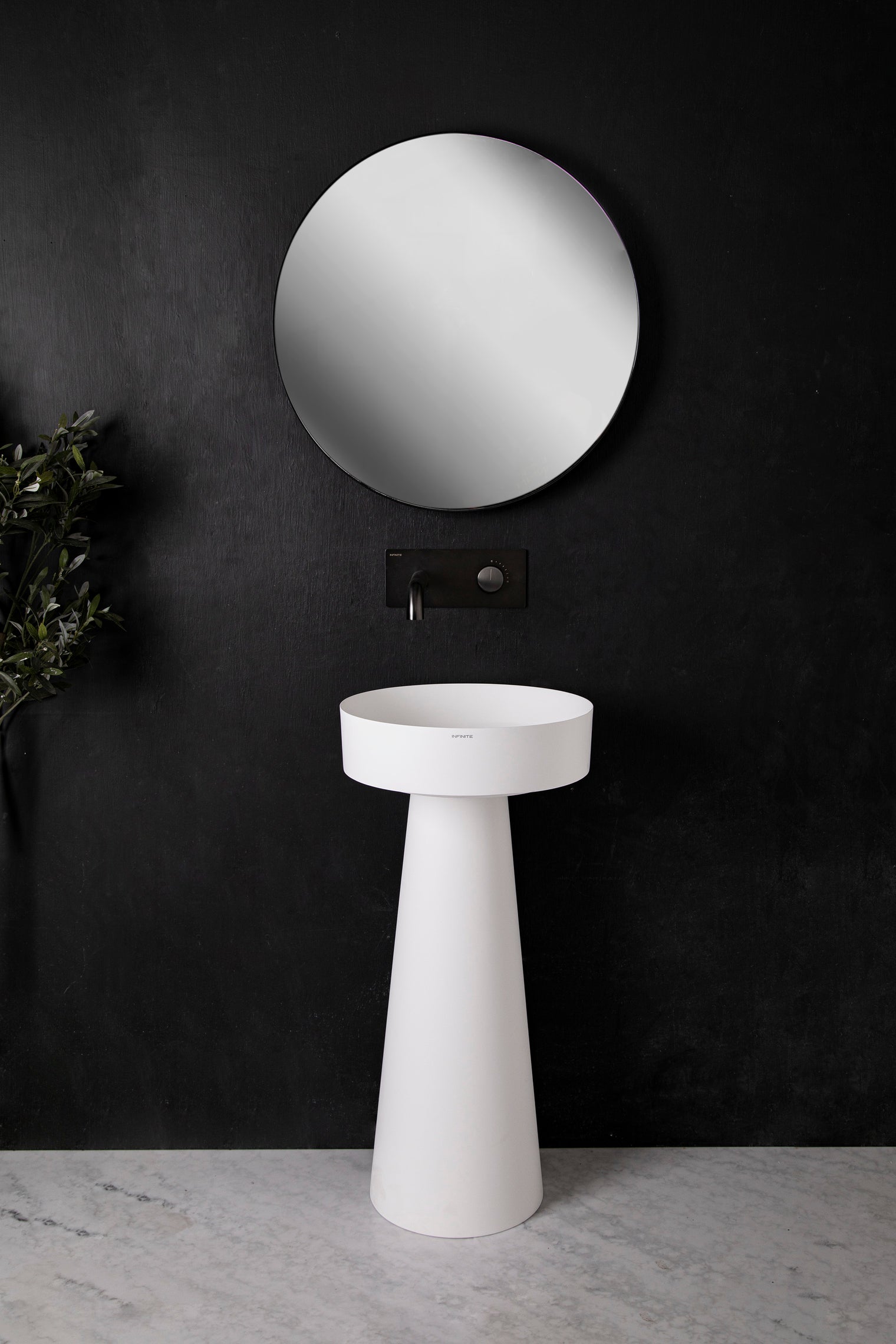 Float P D40 w/Pedestal-PEDESTAL WASHBASINS-訂造一體無縫洗手盆,Tailor made Washbasins,waterbasin hk, 浴室物料,浴室裝修,訂造洗手盆,浴室翻新,Bathroomware ,Bespoke bathroom,浴室配件,訂造浴室潔具,訂造浴室傢俬,香港 浴室設計 公司,best custom bathroom furniture HK, Infinite Bath