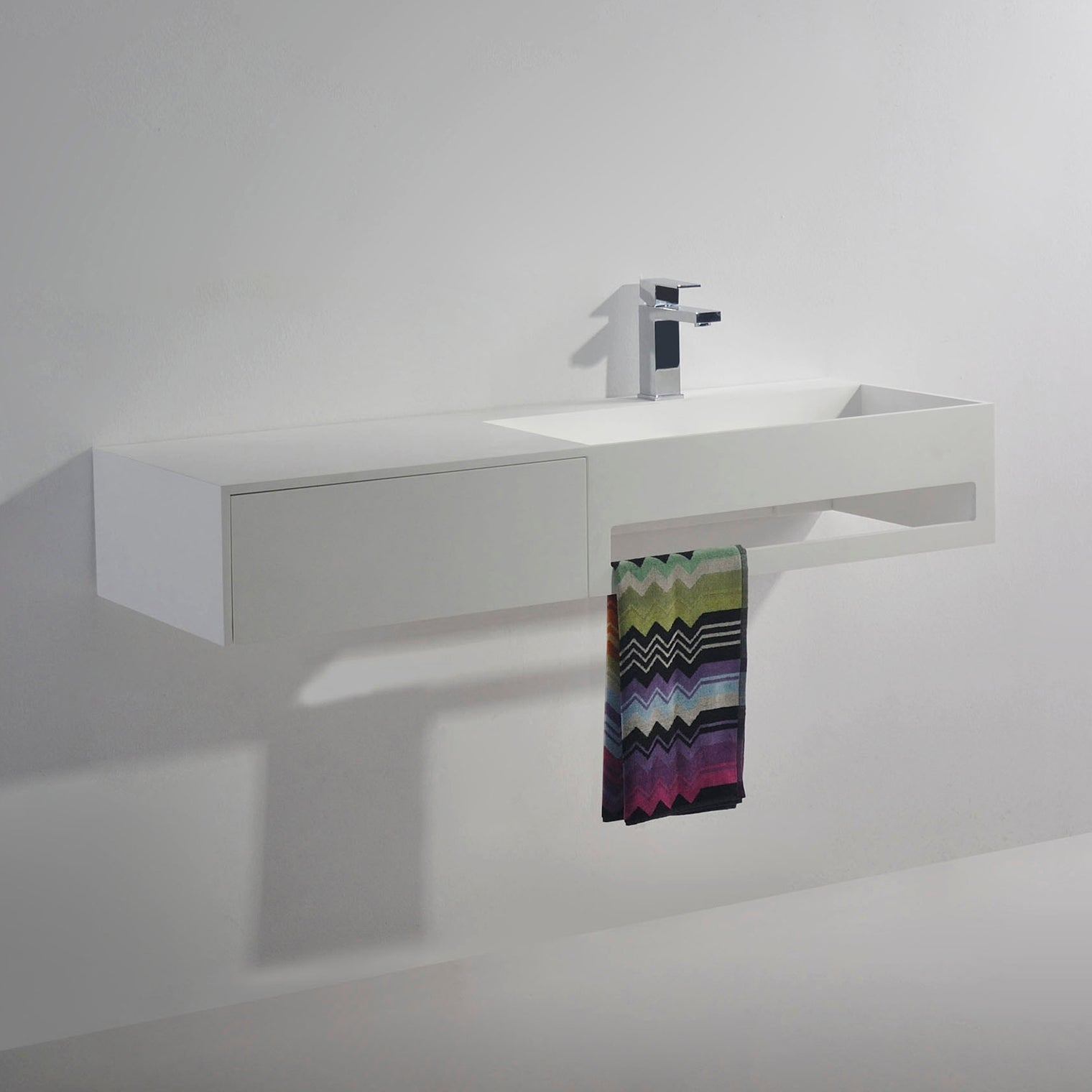 Pure WM 120R w/drawer-WALL MOUNT WASHBASINS-訂造一體無縫洗手盆,Tailor made Washbasins,waterbasin hk, 浴室物料,浴室裝修,訂造洗手盆,浴室翻新,Bathroomware ,Bespoke bathroom,浴室配件,訂造浴室潔具,訂造浴室傢俬,香港 浴室設計 公司,best custom bathroom furniture HK, Infinite Bath