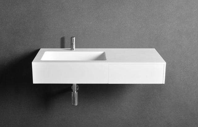 Vesta WM 90L w/Drawer-WALL MOUNT WASHBASINS-訂造一體無縫洗手盆,Tailor made Washbasins,waterbasin hk, 浴室物料,浴室裝修,訂造洗手盆,浴室翻新,Bathroomware ,Bespoke bathroom,浴室配件,訂造浴室潔具,訂造浴室傢俬,香港 浴室設計 公司,best custom bathroom furniture HK, Infinite Bath