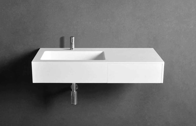 Vesta WM 90L w/Drawer-WALL MOUNT WASHBASINS-訂造一體無縫洗手盆,Tailor made Washbasins,waterbasin hk, 浴室物料,浴室裝修,訂造洗手盆,浴室翻新,Bathroomware ,Bespoke bathroom,浴室配件,訂造浴室潔具,訂造浴室傢俬,香港 浴室設計 公司,best custom bathroom furniture HK, Infinite Bath