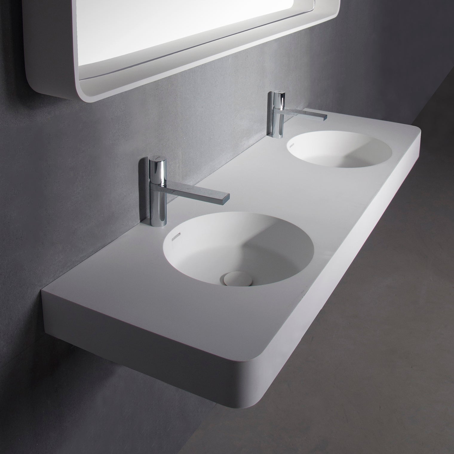Cirque WM 150DB-WALL MOUNT WASHBASINS-訂造一體無縫洗手盆,Tailor made Washbasins,waterbasin hk, 浴室物料,浴室裝修,訂造洗手盆,浴室翻新,Bathroomware ,Bespoke bathroom,浴室配件,訂造浴室潔具,訂造浴室傢俬,香港 浴室設計 公司,best custom bathroom furniture HK, Infinite Bath