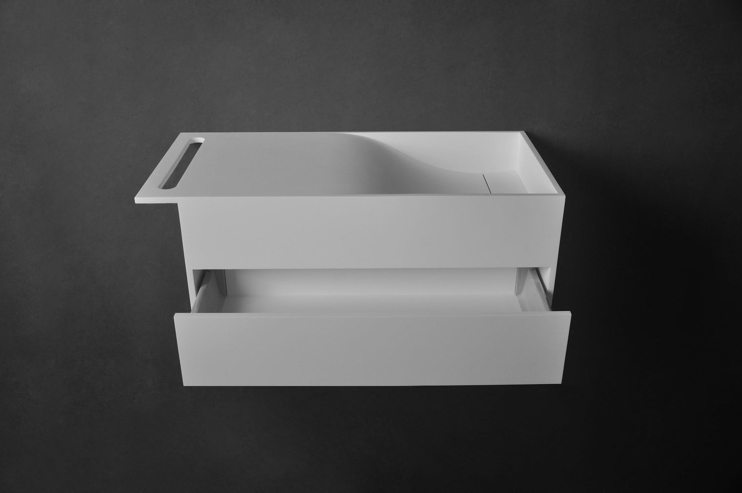 Christianssand WM 80R w/Drawer-WALL MOUNT WASHBASINS-訂造一體無縫洗手盆,Tailor made Washbasins,waterbasin hk, 浴室物料,浴室裝修,訂造洗手盆,浴室翻新,Bathroomware ,Bespoke bathroom,浴室配件,訂造浴室潔具,訂造浴室傢俬,香港 浴室設計 公司,best custom bathroom furniture HK, Infinite Bath