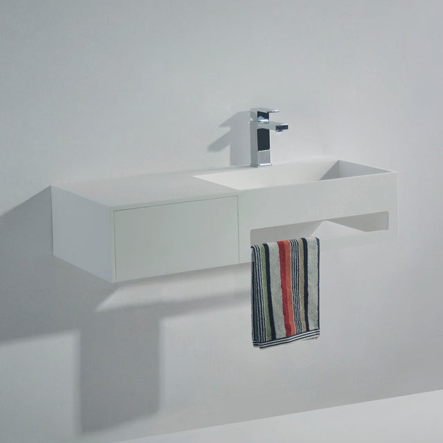 Pure WM 90R w/drawer-WALL MOUNT WASHBASINS-訂造一體無縫洗手盆,Tailor made Washbasins,waterbasin hk, 浴室物料,浴室裝修,訂造洗手盆,浴室翻新,Bathroomware ,Bespoke bathroom,浴室配件,訂造浴室潔具,訂造浴室傢俬,香港 浴室設計 公司,best custom bathroom furniture HK, Infinite Bath