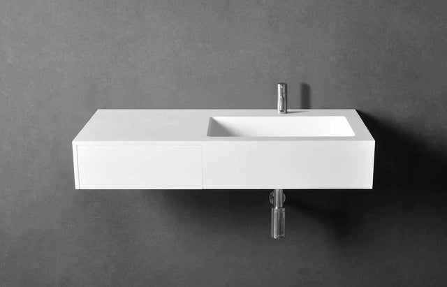 Vesta WM 90R w/Drawer-WALL MOUNT WASHBASINS-訂造一體無縫洗手盆,Tailor made Washbasins,waterbasin hk, 浴室物料,浴室裝修,訂造洗手盆,浴室翻新,Bathroomware ,Bespoke bathroom,浴室配件,訂造浴室潔具,訂造浴室傢俬,香港 浴室設計 公司,best custom bathroom furniture HK, Infinite Bath