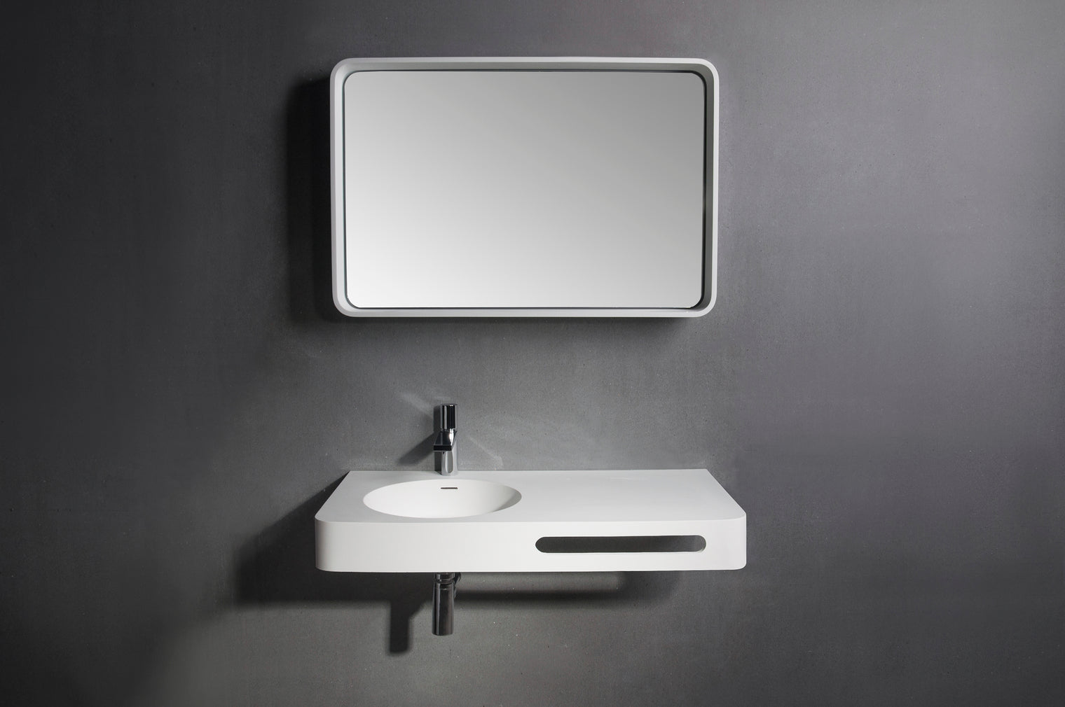 Cirque WM 75L with Towel Bar-WALL MOUNT WASHBASINS-訂造一體無縫洗手盆,Tailor made Washbasins,waterbasin hk, 浴室物料,浴室裝修,訂造洗手盆,浴室翻新,Bathroomware ,Bespoke bathroom,浴室配件,訂造浴室潔具,訂造浴室傢俬,香港 浴室設計 公司,best custom bathroom furniture HK, Infinite Bath