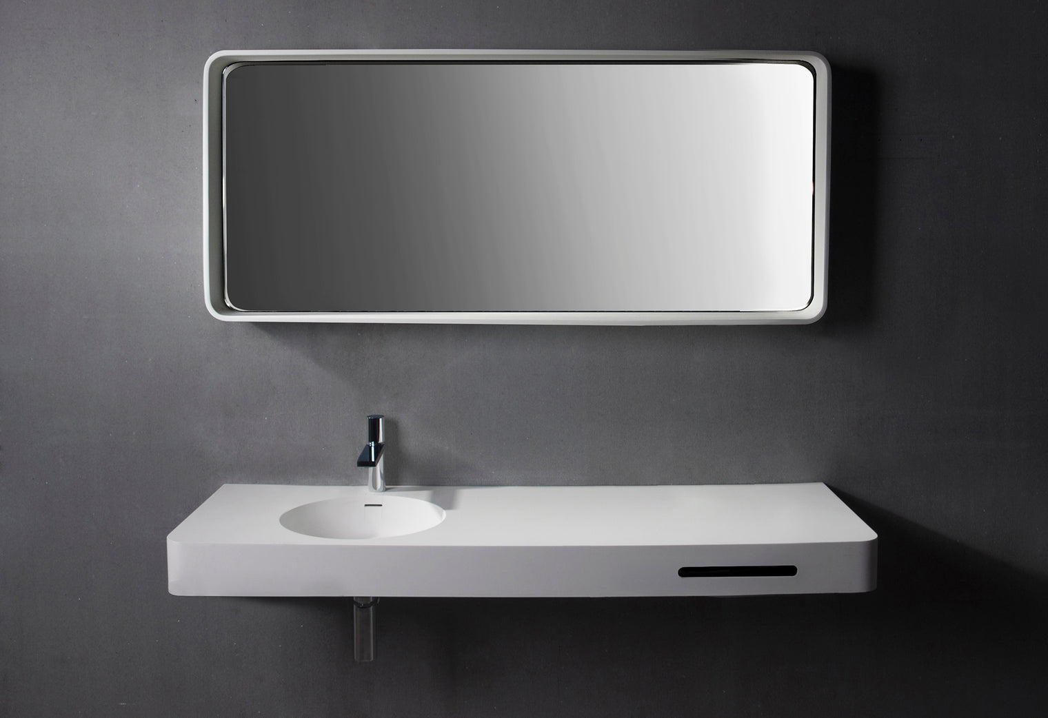 Cirque WM 120L with Towel Bar-WALL MOUNT WASHBASINS-訂造一體無縫洗手盆,Tailor made Washbasins,waterbasin hk, 浴室物料,浴室裝修,訂造洗手盆,浴室翻新,Bathroomware ,Bespoke bathroom,浴室配件,訂造浴室潔具,訂造浴室傢俬,香港 浴室設計 公司,best custom bathroom furniture HK, Infinite Bath