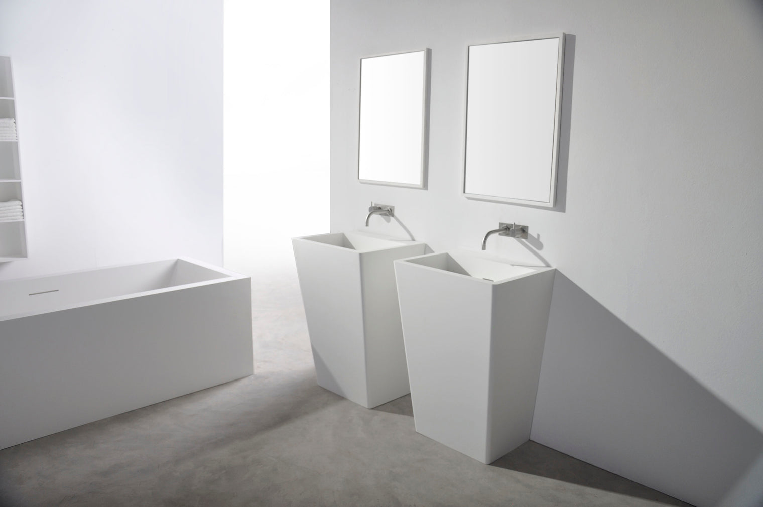 Salina P 55-PEDESTAL WASHBASINS-訂造一體無縫洗手盆,Tailor made Washbasins,waterbasin hk, 浴室物料,浴室裝修,訂造洗手盆,浴室翻新,Bathroomware ,Bespoke bathroom,浴室配件,訂造浴室潔具,訂造浴室傢俬,香港 浴室設計 公司,best custom bathroom furniture HK, Infinite Bath