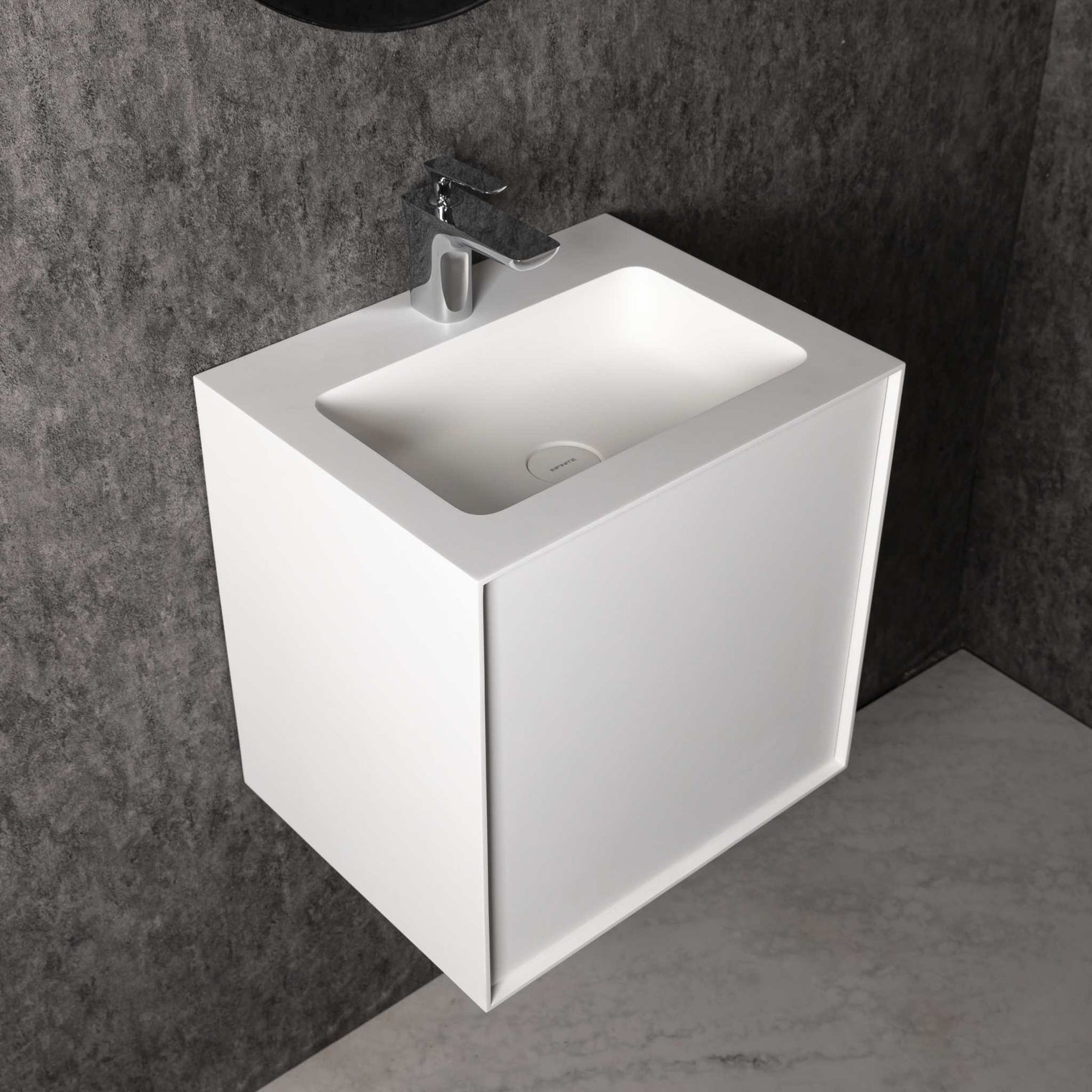 Vesta WM 50 w/Drawer-WALL MOUNT WASHBASINS-訂造一體無縫洗手盆,Tailor made Washbasins,waterbasin hk, 浴室物料,浴室裝修,訂造洗手盆,浴室翻新,Bathroomware ,Bespoke bathroom,浴室配件,訂造浴室潔具,訂造浴室傢俬,香港 浴室設計 公司,best custom bathroom furniture HK, Infinite Bath