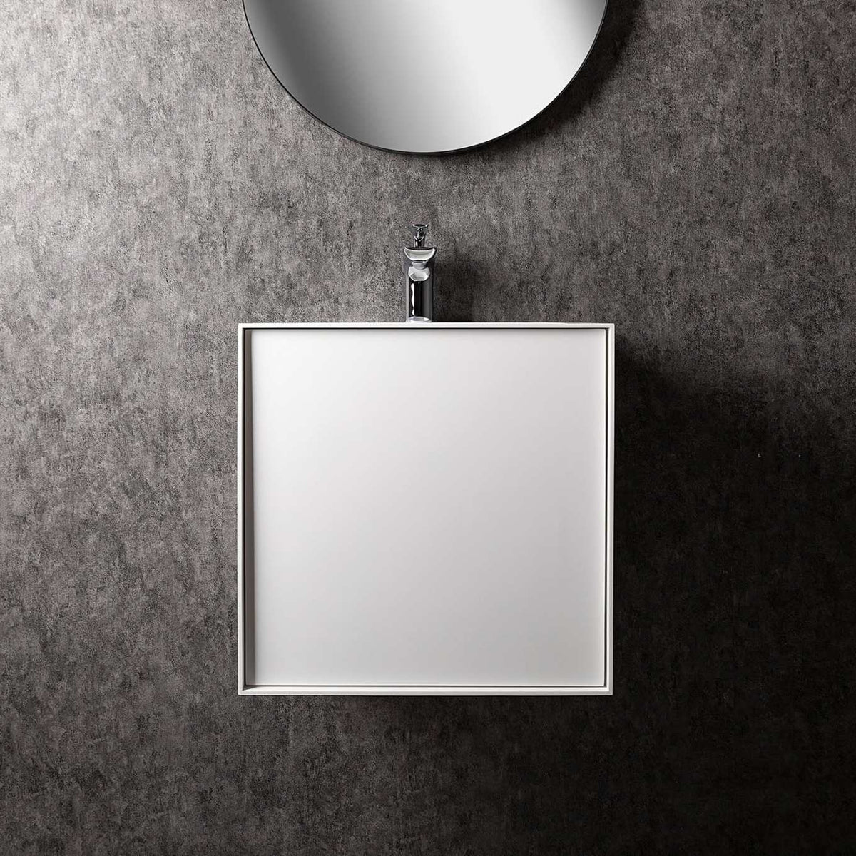 bathroom vanity Vesta WM 50 w/Drawer-WALL MOUNT WASHBASINS-訂造一體無縫洗手盆,Tailor made Washbasins,waterbasin hk, 浴室物料,浴室裝修,訂造洗手盆,浴室翻新,Bathroomware ,Bespoke bathroom,浴室配件,訂造浴室潔具,訂造浴室傢俬,香港 浴室設計 公司,best custom bathroom furniture HK, Infinite Bath