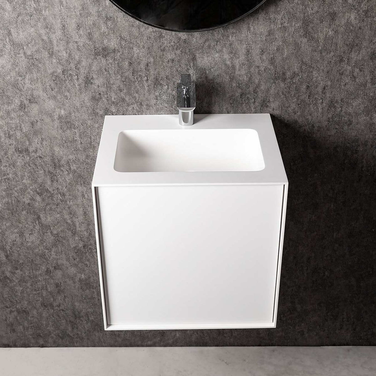 bathroom vanity Vesta WM 50 w/Drawer-WALL MOUNT WASHBASINS-訂造一體無縫洗手盆,Tailor made Washbasins,waterbasin hk, 浴室物料,浴室裝修,訂造洗手盆,浴室翻新,Bathroomware ,Bespoke bathroom,浴室配件,訂造浴室潔具,訂造浴室傢俬,香港 浴室設計 公司,best custom bathroom furniture HK, Infinite Bath