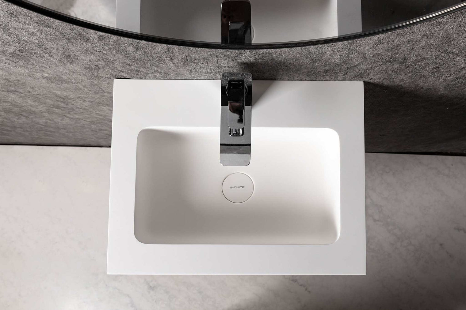 Vesta WM 50 w/Drawer-WALL MOUNT WASHBASINS-訂造一體無縫洗手盆,Tailor made Washbasins,waterbasin hk, 浴室物料,浴室裝修,訂造洗手盆,浴室翻新,Bathroomware ,Bespoke bathroom,浴室配件,訂造浴室潔具,訂造浴室傢俬,香港 浴室設計 公司,best custom bathroom furniture HK, Infinite Bath
