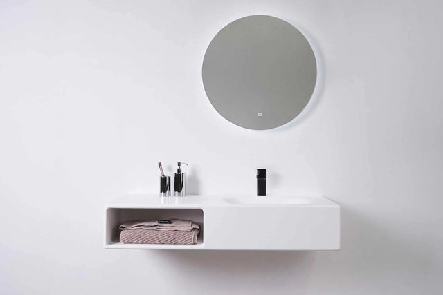 Spio WM 100R w/Shelf-WALL MOUNT WASHBASINS-訂造一體無縫洗手盆,Tailor made Washbasins,waterbasin hk, 浴室物料,浴室裝修,訂造洗手盆,浴室翻新,Bathroomware ,Bespoke bathroom,浴室配件,訂造浴室潔具,訂造浴室傢俬,香港 浴室設計 公司,best custom bathroom furniture HK, Infinite Bath