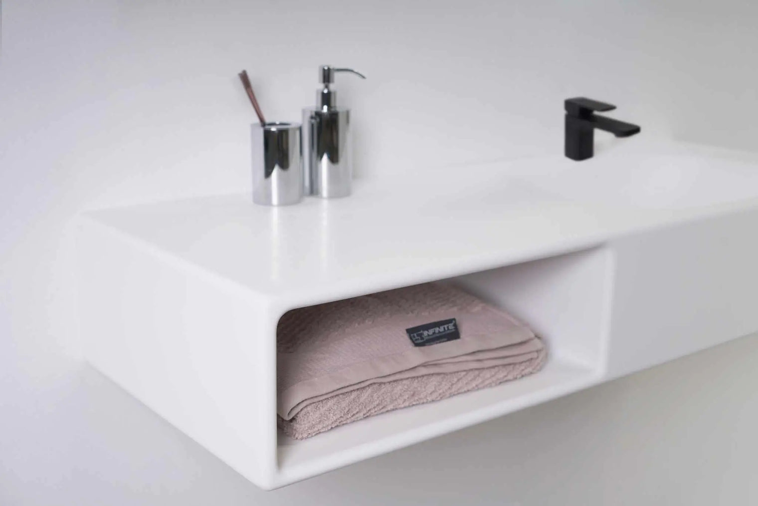 Spio WM 120R w/Shelf-WALL MOUNT WASHBASINS-訂造一體無縫洗手盆,Tailor made Washbasins,waterbasin hk, 浴室物料,浴室裝修,訂造洗手盆,浴室翻新,Bathroomware ,Bespoke bathroom,浴室配件,訂造浴室潔具,訂造浴室傢俬,香港 浴室設計 公司,best custom bathroom furniture HK, Infinite Bath