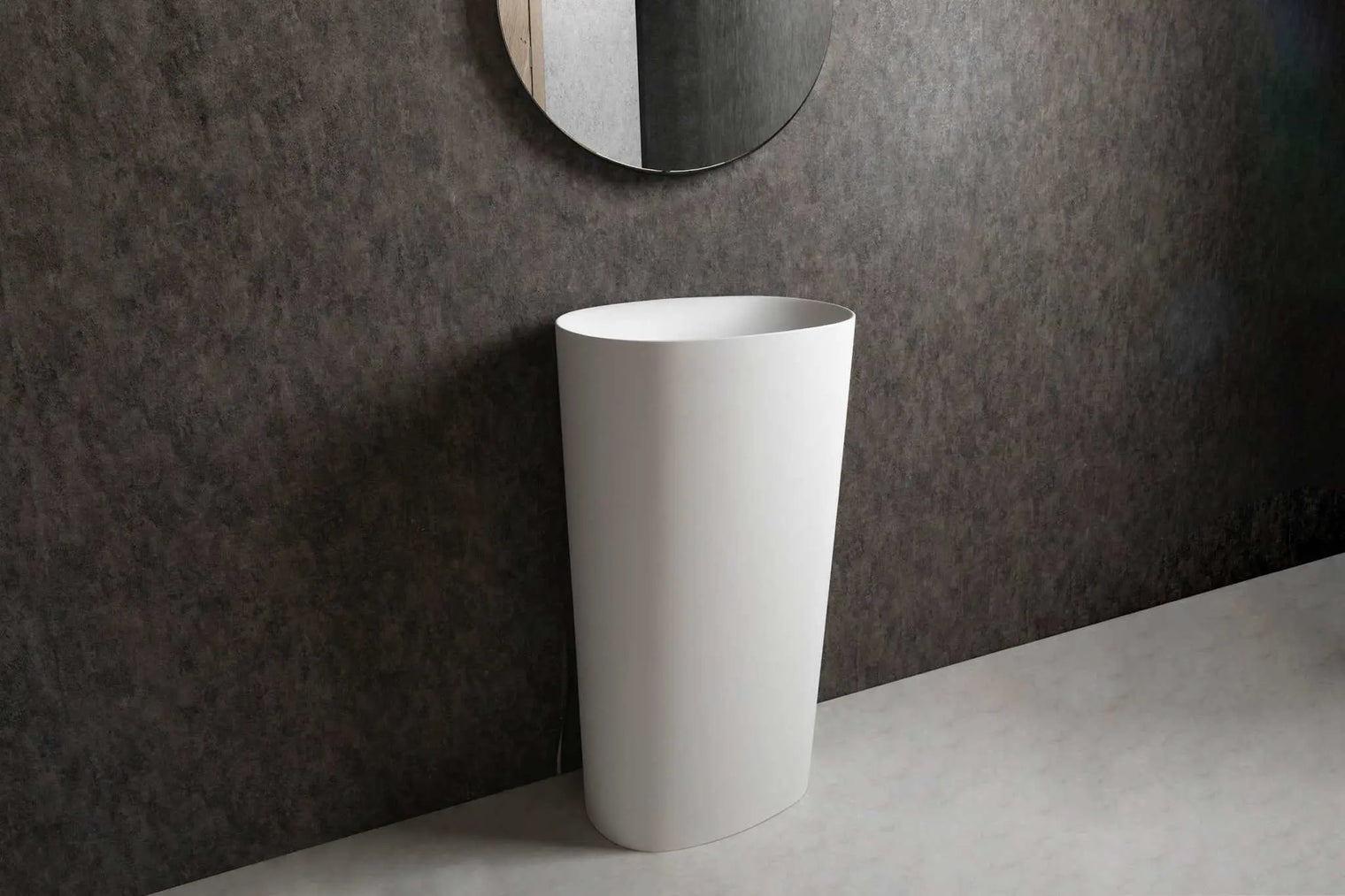 pedestal basin Solidcliff P 50-PEDESTAL WASHBASINS-訂造一體無縫洗手盆,Tailor made Washbasins,waterbasin hk, 浴室物料,浴室裝修,訂造洗手盆,浴室翻新,Bathroomware ,Bespoke bathroom,浴室配件,訂造浴室潔具,訂造浴室傢俬,香港 浴室設計 公司,best custom bathroom furniture HK, Infinite Bath