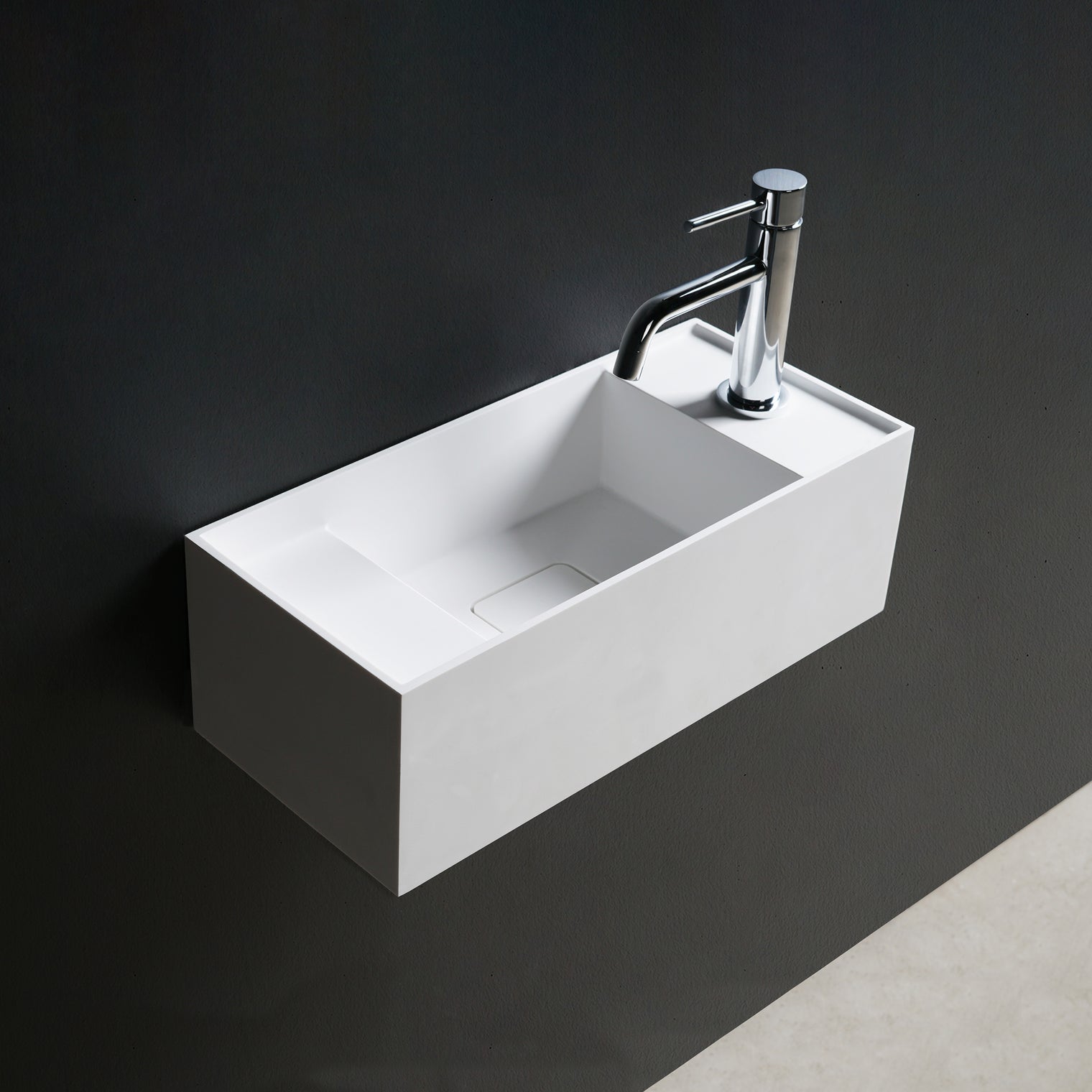 CUBE-X WM 45-WALL MOUNT WASHBASINS-訂造一體無縫洗手盆,Tailor made Washbasins,waterbasin hk, 浴室物料,浴室裝修,訂造洗手盆,浴室翻新,Bathroomware ,Bespoke bathroom,浴室配件,訂造浴室潔具,訂造浴室傢俬,香港 浴室設計 公司,best custom bathroom furniture HK, Infinite Bath