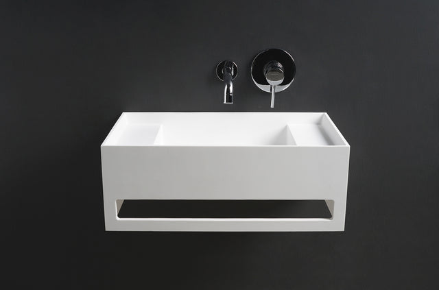 CUBE-X WM 50 w/Towel Bar & Deck-WALL MOUNT WASHBASINS-訂造一體無縫洗手盆,Tailor made Washbasins,waterbasin hk, 浴室物料,浴室裝修,訂造洗手盆,浴室翻新,Bathroomware ,Bespoke bathroom,浴室配件,訂造浴室潔具,訂造浴室傢俬,香港 浴室設計 公司,best custom bathroom furniture HK, Infinite Bath