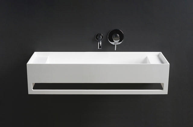 CUBE-X WM 100 w/Towel Bar & Deck-WALL MOUNT WASHBASINS-訂造一體無縫洗手盆,Tailor made Washbasins,waterbasin hk, 浴室物料,浴室裝修,訂造洗手盆,浴室翻新,Bathroomware ,Bespoke bathroom,浴室配件,訂造浴室潔具,訂造浴室傢俬,香港 浴室設計 公司,best custom bathroom furniture HK, Infinite Bath