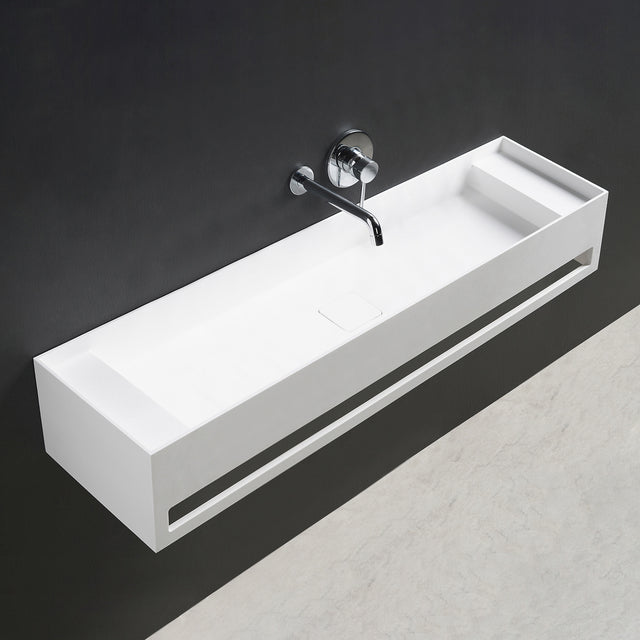 CUBE-X WM 100 w/Towel Bar & Deck-WALL MOUNT WASHBASINS-訂造一體無縫洗手盆,Tailor made Washbasins,waterbasin hk, 浴室物料,浴室裝修,訂造洗手盆,浴室翻新,Bathroomware ,Bespoke bathroom,浴室配件,訂造浴室潔具,訂造浴室傢俬,香港 浴室設計 公司,best custom bathroom furniture HK, Infinite Bath