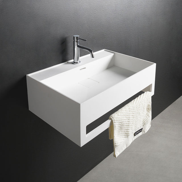 CUBE-X WM 40 w/Towel Bar-WALL MOUNT WASHBASINS-訂造一體無縫洗手盆,Tailor made Washbasins,waterbasin hk, 浴室物料,浴室裝修,訂造洗手盆,浴室翻新,Bathroomware ,Bespoke bathroom,浴室配件,訂造浴室潔具,訂造浴室傢俬,香港 浴室設計 公司,best custom bathroom furniture HK, Infinite Bath