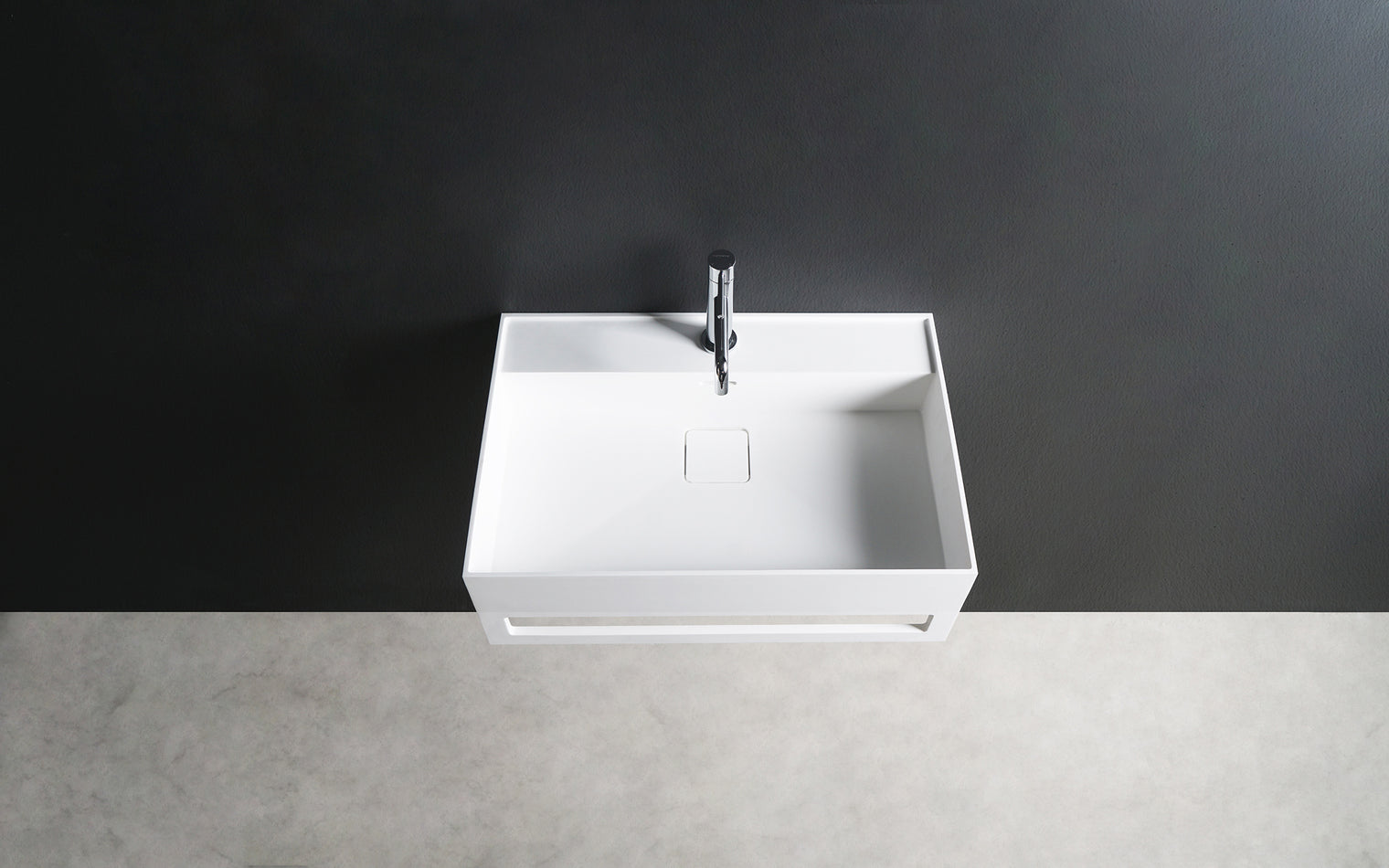 CUBE-X WM 60 w/Towel Bar-WALL MOUNT WASHBASINS-訂造一體無縫洗手盆,Tailor made Washbasins,waterbasin hk, 浴室物料,浴室裝修,訂造洗手盆,浴室翻新,Bathroomware ,Bespoke bathroom,浴室配件,訂造浴室潔具,訂造浴室傢俬,香港 浴室設計 公司,best custom bathroom furniture HK, Infinite Bath