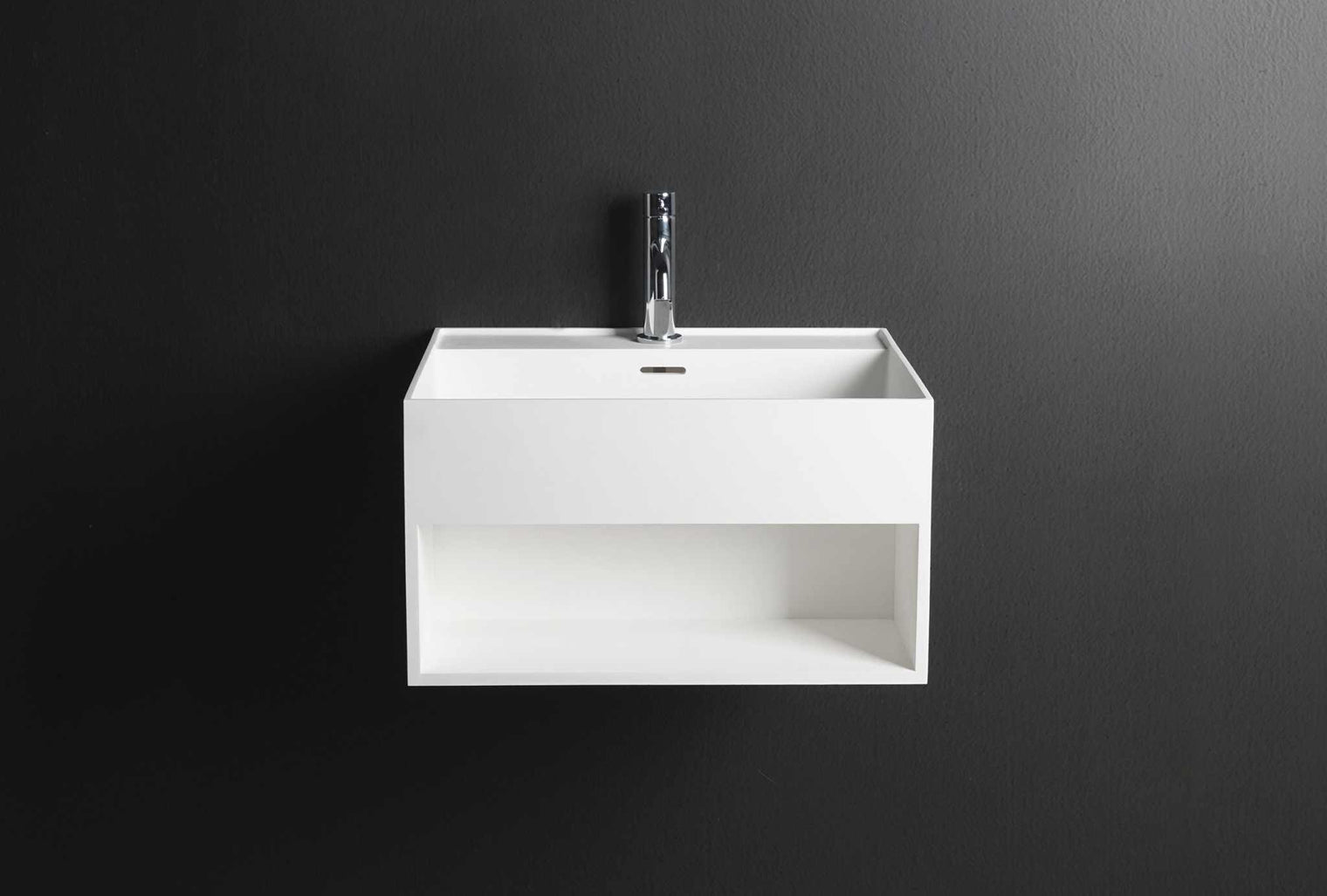 CUBE-X WM 50 w/Shelf-WALL MOUNT WASHBASINS-訂造一體無縫洗手盆,Tailor made Washbasins,waterbasin hk, 浴室物料,浴室裝修,訂造洗手盆,浴室翻新,Bathroomware ,Bespoke bathroom,浴室配件,訂造浴室潔具,訂造浴室傢俬,香港 浴室設計 公司,best custom bathroom furniture HK, Infinite Bath