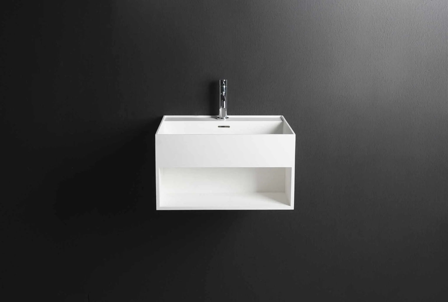 CUBE-X WM 60 w/Shelf-WALL MOUNT WASHBASINS-訂造一體無縫洗手盆,Tailor made Washbasins,waterbasin hk, 浴室物料,浴室裝修,訂造洗手盆,浴室翻新,Bathroomware ,Bespoke bathroom,浴室配件,訂造浴室潔具,訂造浴室傢俬,香港 浴室設計 公司,best custom bathroom furniture HK, Infinite Bath