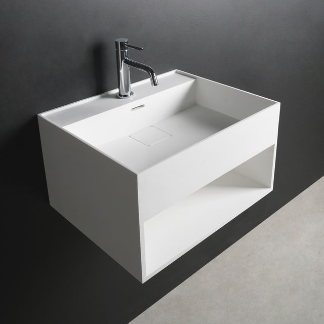 CUBE-X WM 60 w/Shelf-WALL MOUNT WASHBASINS-訂造一體無縫洗手盆,Tailor made Washbasins,waterbasin hk, 浴室物料,浴室裝修,訂造洗手盆,浴室翻新,Bathroomware ,Bespoke bathroom,浴室配件,訂造浴室潔具,訂造浴室傢俬,香港 浴室設計 公司,best custom bathroom furniture HK, Infinite Bath