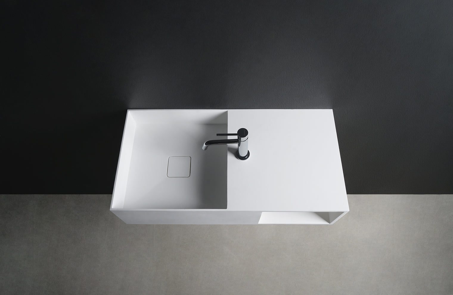 CUBE-X WM 80L w/Shelf-WALL MOUNT WASHBASINS-訂造一體無縫洗手盆,Tailor made Washbasins,waterbasin hk, 浴室物料,浴室裝修,訂造洗手盆,浴室翻新,Bathroomware ,Bespoke bathroom,浴室配件,訂造浴室潔具,訂造浴室傢俬,香港 浴室設計 公司,best custom bathroom furniture HK, Infinite Bath