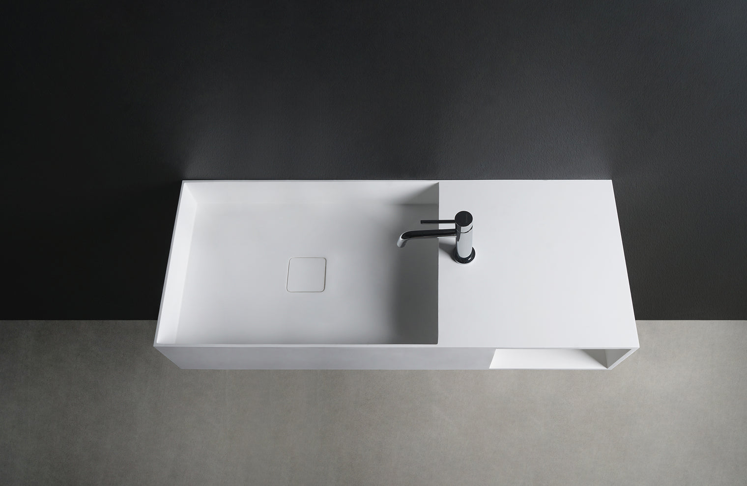 CUBE-X WM 100L w/Shelf-WALL MOUNT WASHBASINS-訂造一體無縫洗手盆,Tailor made Washbasins,waterbasin hk, 浴室物料,浴室裝修,訂造洗手盆,浴室翻新,Bathroomware ,Bespoke bathroom,浴室配件,訂造浴室潔具,訂造浴室傢俬,香港 浴室設計 公司,best custom bathroom furniture HK, Infinite Bath