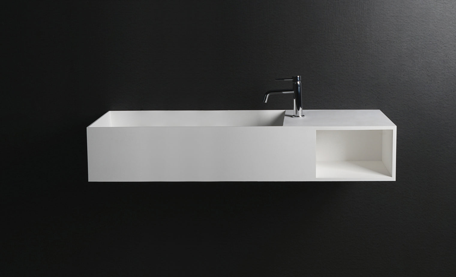 CUBE-X WM 140L w/Shelf-WALL MOUNT WASHBASINS-訂造一體無縫洗手盆,Tailor made Washbasins,waterbasin hk, 浴室物料,浴室裝修,訂造洗手盆,浴室翻新,Bathroomware ,Bespoke bathroom,浴室配件,訂造浴室潔具,訂造浴室傢俬,香港 浴室設計 公司,best custom bathroom furniture HK, Infinite Bath