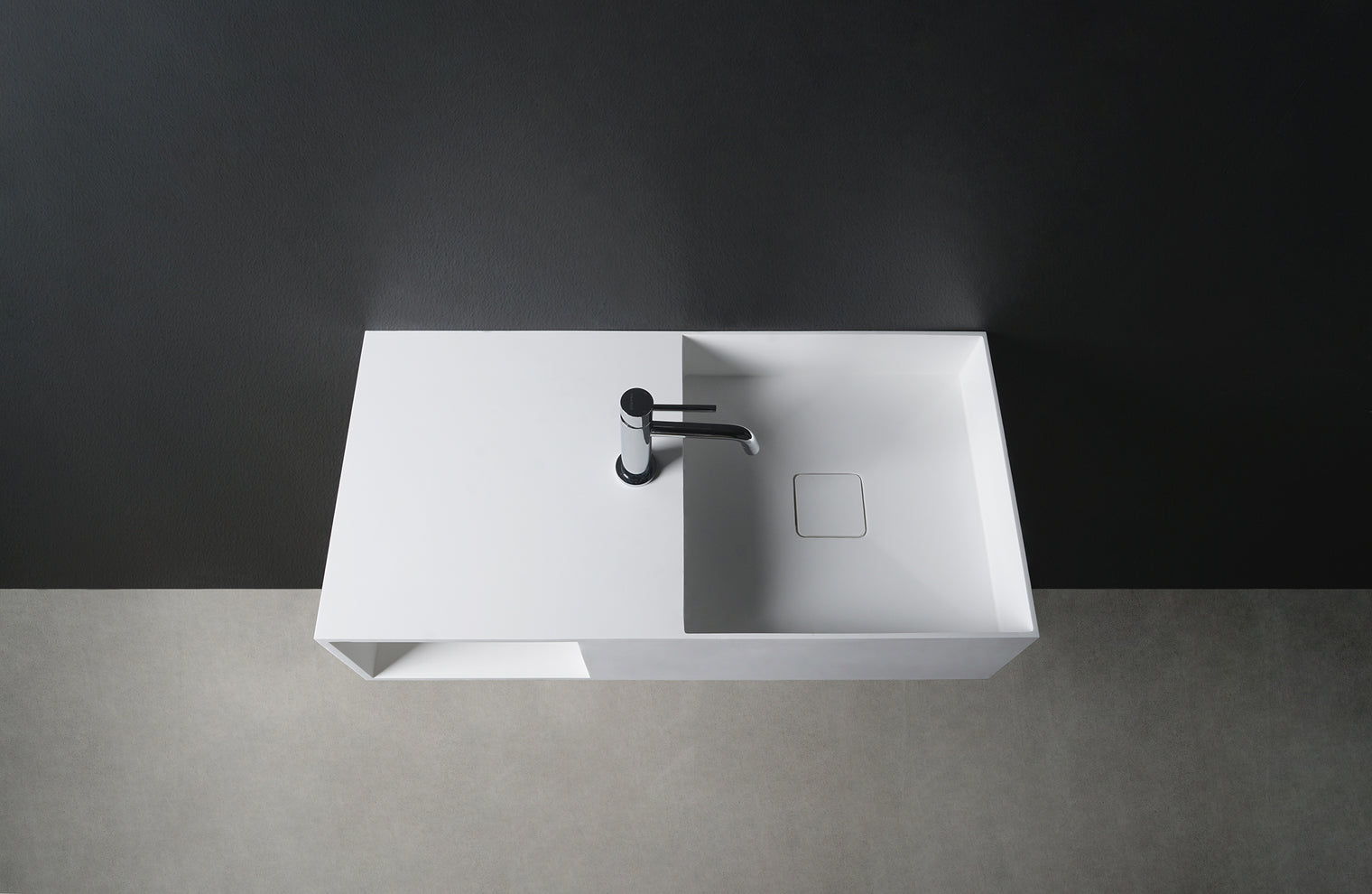 CUBE-X WM 80R w/Shelf-WALL MOUNT WASHBASINS-訂造一體無縫洗手盆,Tailor made Washbasins,waterbasin hk, 浴室物料,浴室裝修,訂造洗手盆,浴室翻新,Bathroomware ,Bespoke bathroom,浴室配件,訂造浴室潔具,訂造浴室傢俬,香港 浴室設計 公司,best custom bathroom furniture HK, Infinite Bath