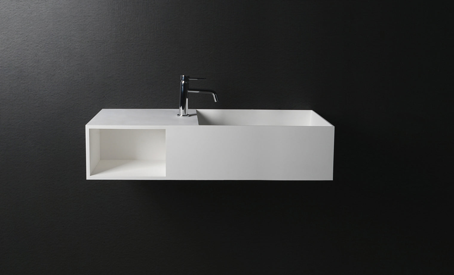 CUBE-X WM 100R w/Shelf-WALL MOUNT WASHBASINS-訂造一體無縫洗手盆,Tailor made Washbasins,waterbasin hk, 浴室物料,浴室裝修,訂造洗手盆,浴室翻新,Bathroomware ,Bespoke bathroom,浴室配件,訂造浴室潔具,訂造浴室傢俬,香港 浴室設計 公司,best custom bathroom furniture HK, Infinite Bath