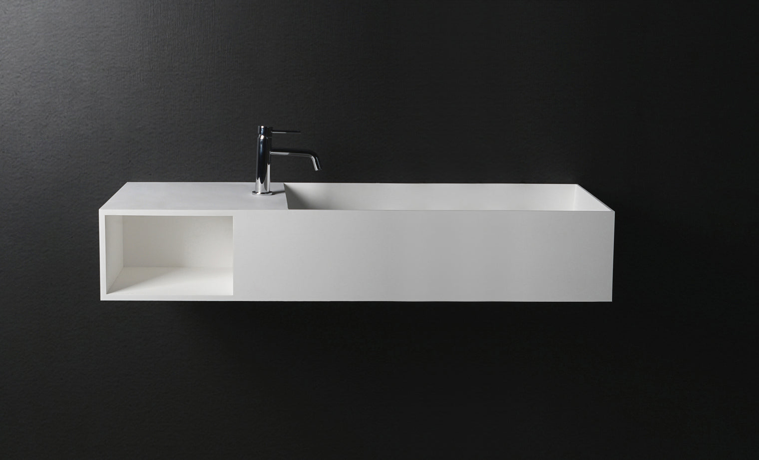 CUBE-X WM 140R w/Shelf-WALL MOUNT WASHBASINS-訂造一體無縫洗手盆,Tailor made Washbasins,waterbasin hk, 浴室物料,浴室裝修,訂造洗手盆,浴室翻新,Bathroomware ,Bespoke bathroom,浴室配件,訂造浴室潔具,訂造浴室傢俬,香港 浴室設計 公司,best custom bathroom furniture HK, Infinite Bath