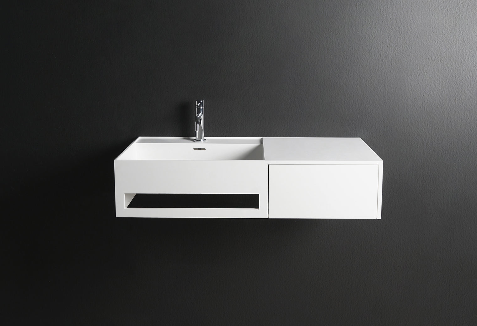 CUBE-X WM 90L w/Drawer-WALL MOUNT WASHBASINS-訂造一體無縫洗手盆,Tailor made Washbasins,waterbasin hk, 浴室物料,浴室裝修,訂造洗手盆,浴室翻新,Bathroomware ,Bespoke bathroom,浴室配件,訂造浴室潔具,訂造浴室傢俬,香港 浴室設計 公司,best custom bathroom furniture HK, Infinite Bath