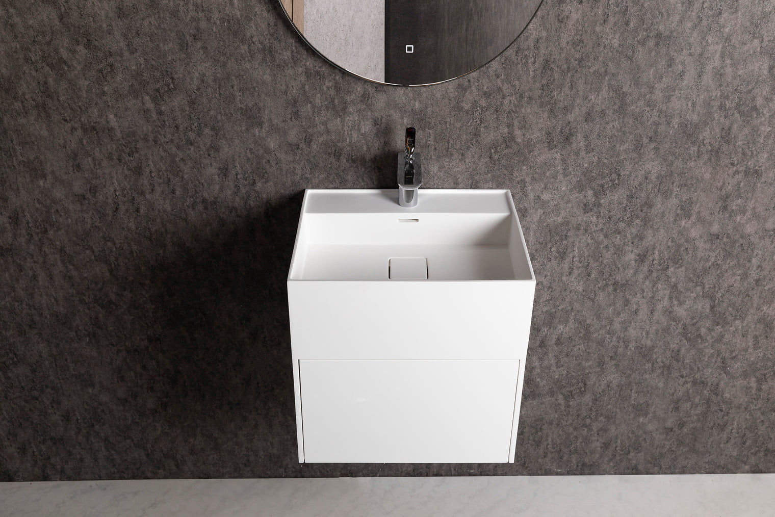 CUBE-X WM 50 w/Drawer-WALL MOUNT WASHBASINS-訂造一體無縫洗手盆,Tailor made Washbasins,waterbasin hk, 浴室物料,浴室裝修,訂造洗手盆,浴室翻新,Bathroomware ,Bespoke bathroom,浴室配件,訂造浴室潔具,訂造浴室傢俬,香港 浴室設計 公司,best custom bathroom furniture HK, Infinite Bath