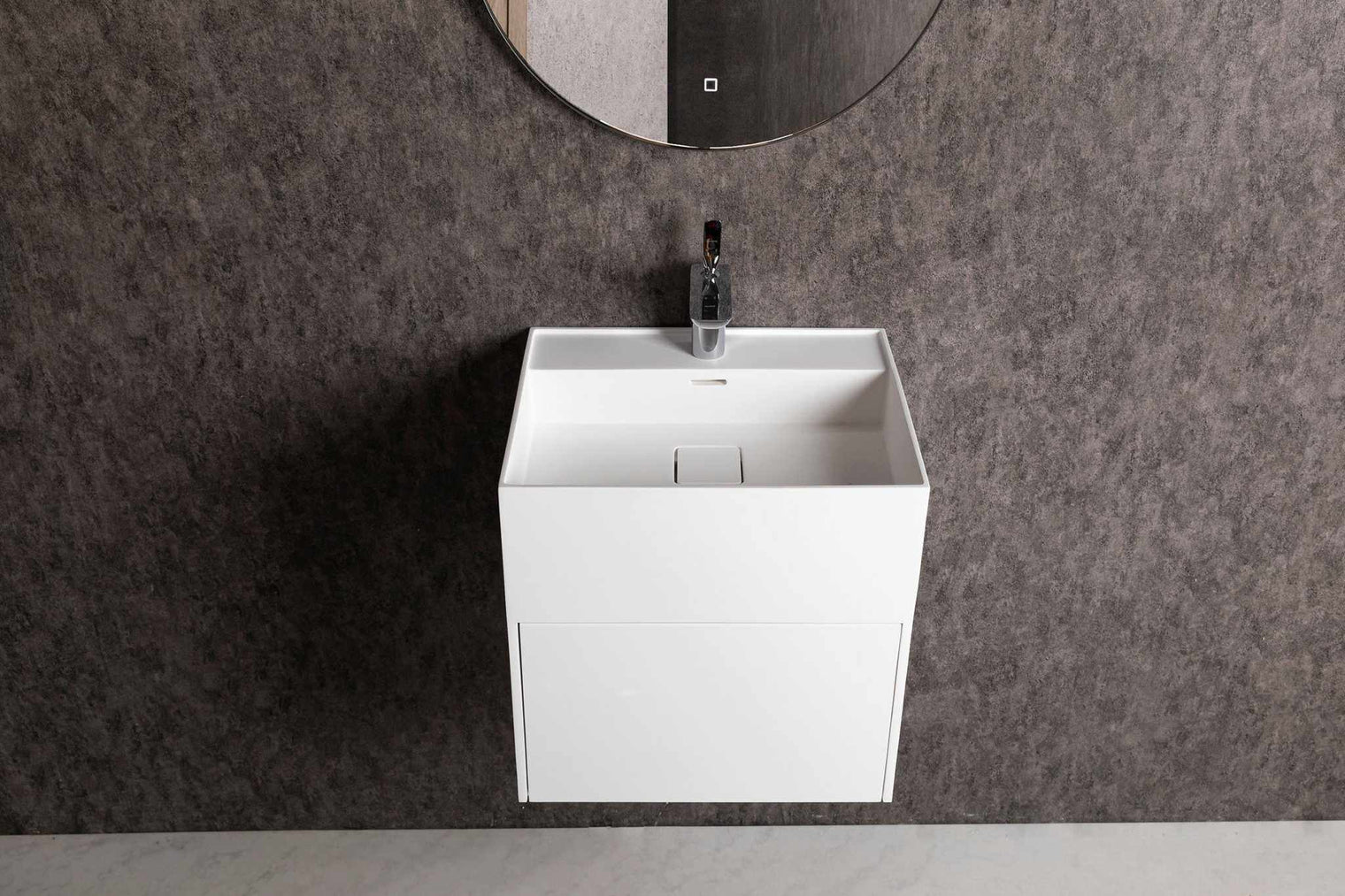 CUBE-X WM 50 w/Drawer-WALL MOUNT WASHBASINS-訂造一體無縫洗手盆,Tailor made Washbasins,waterbasin hk, 浴室物料,浴室裝修,訂造洗手盆,浴室翻新,Bathroomware ,Bespoke bathroom,浴室配件,訂造浴室潔具,訂造浴室傢俬,香港 浴室設計 公司,best custom bathroom furniture HK, Infinite Bath
