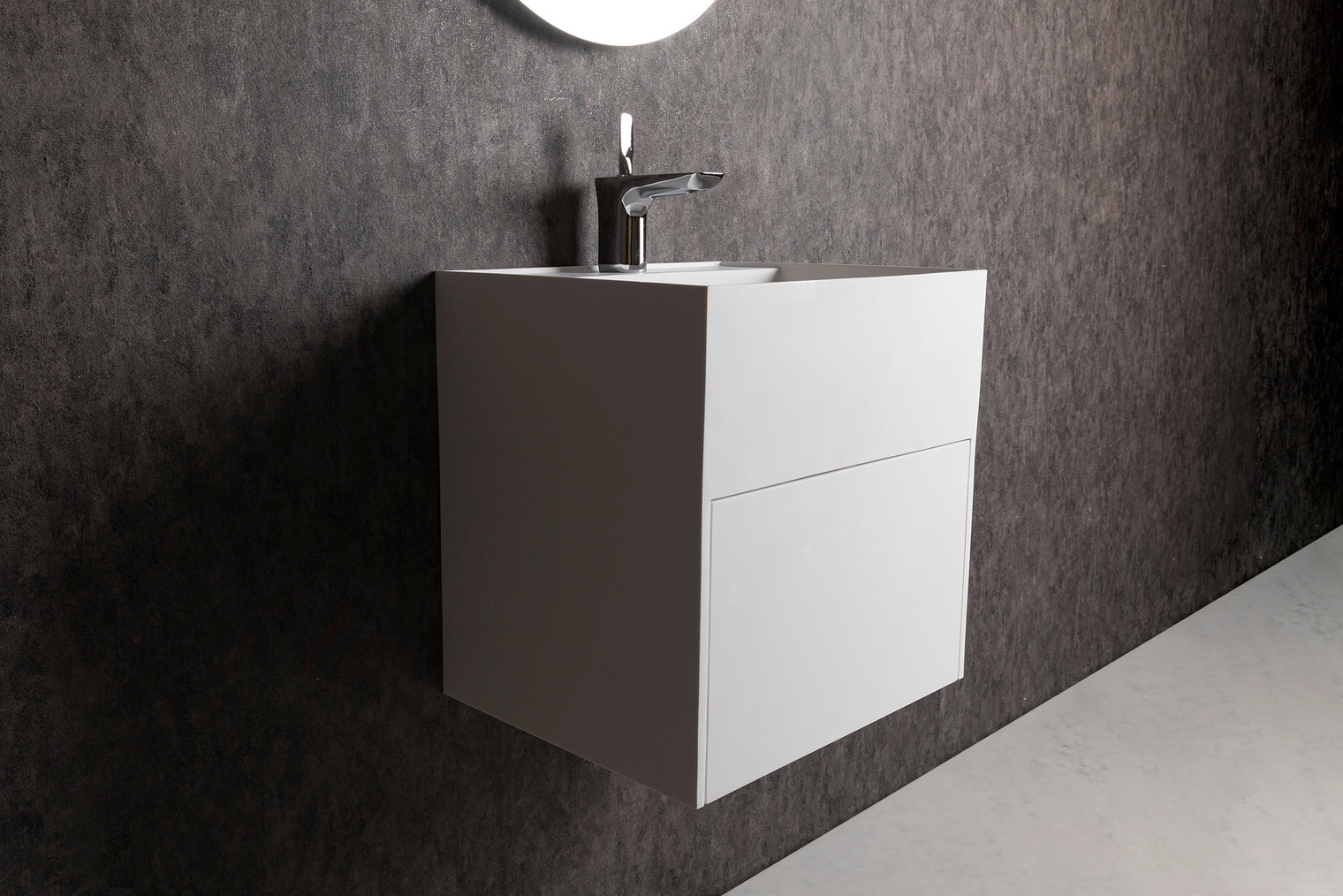CUBE-X WM 50 w/Drawer-WALL MOUNT WASHBASINS-訂造一體無縫洗手盆,Tailor made Washbasins,waterbasin hk, 浴室物料,浴室裝修,訂造洗手盆,浴室翻新,Bathroomware ,Bespoke bathroom,浴室配件,訂造浴室潔具,訂造浴室傢俬,香港 浴室設計 公司,best custom bathroom furniture HK, Infinite Bath