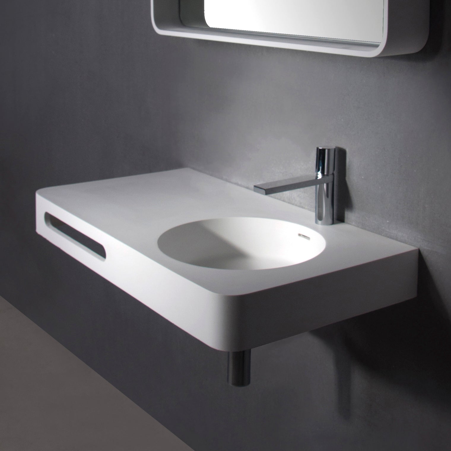 Cirque WM 90R-WALL MOUNT WASHBASINS-訂造一體無縫洗手盆,Tailor made Washbasins,waterbasin hk, 浴室物料,浴室裝修,訂造洗手盆,浴室翻新,Bathroomware ,Bespoke bathroom,浴室配件,訂造浴室潔具,訂造浴室傢俬,香港 浴室設計 公司,best custom bathroom furniture HK, Infinite Bath