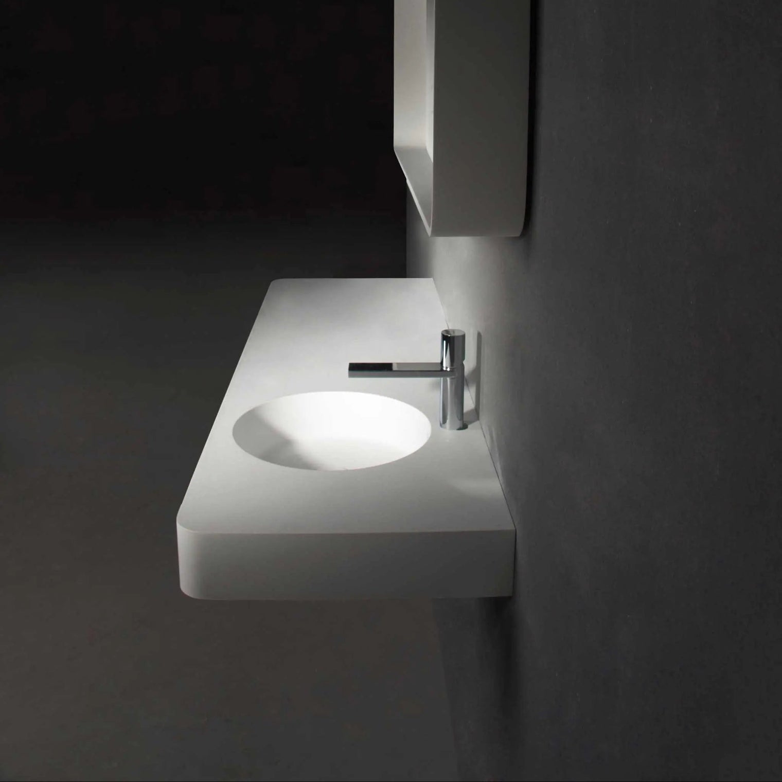 Cirque WM 120R-WALL MOUNT WASHBASINS-訂造一體無縫洗手盆,Tailor made Washbasins,waterbasin hk, 浴室物料,浴室裝修,訂造洗手盆,浴室翻新,Bathroomware ,Bespoke bathroom,浴室配件,訂造浴室潔具,訂造浴室傢俬,香港 浴室設計 公司,best custom bathroom furniture HK, Infinite Bath